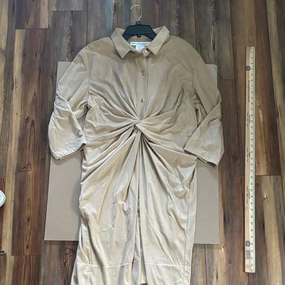 Gretchen Scott Designs Tan Long Sleeve Dress - Picture 4 of 7